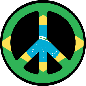 Brazil Flag Clip Art Clipart Best - Brazil In A Peace Sign, HD Png Download PNG image with transparent background