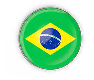 Round Button With Metal Frame - Flag Of Brazil, HD Png Download PNG image with transparent background