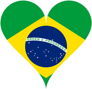 Heart, Love, Flag, Brazil, Heart Shaped - Flag Of Brazil, HD Png Download PNG image with transparent background