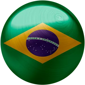 Brazilian Flag Sphere Design PNG Image