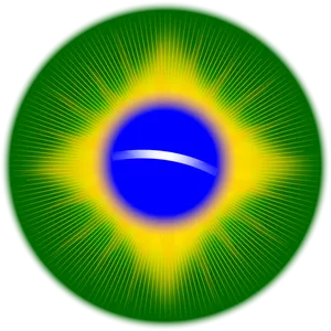 Brazilian Flag Stylized Graphic PNG Image