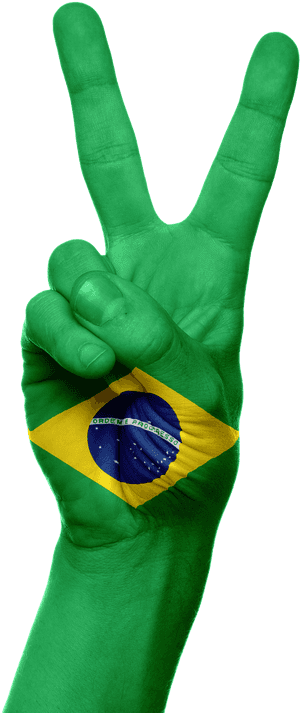 Brazil Flag Hand, HD Png Download PNG image with transparent background