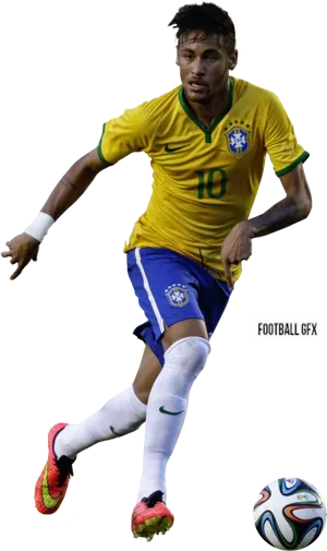 Brazilian Soccer Player Number10 PNG Image