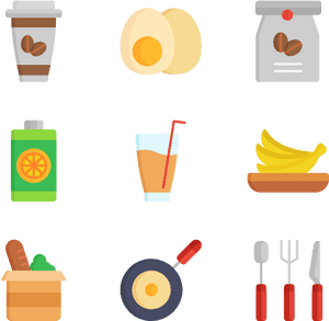 Breakfast Icons Png, Transparent Png PNG image with transparent background
