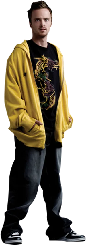 Breaking Bad Character Yellow Jacket PNG Image