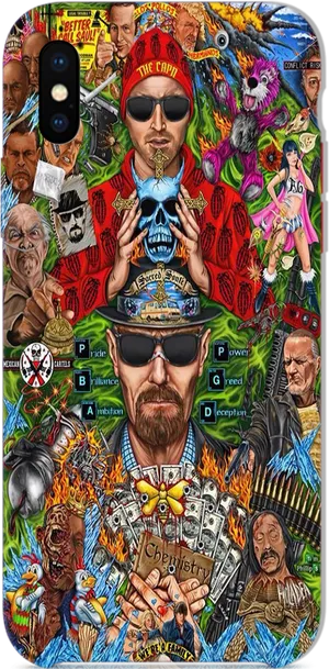 Breaking Bad Collage Phone Case PNG Image