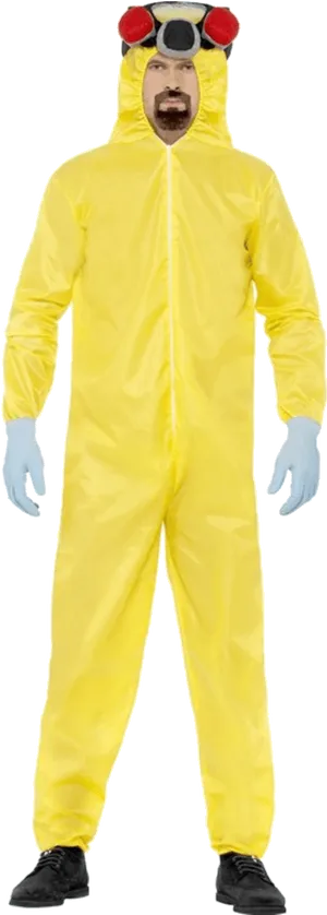 Breaking Bad Yellow Hazmat Suit Costume PNG Image