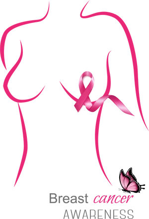 Breast Cancer Awareness Ribbon Graphic PNG Image