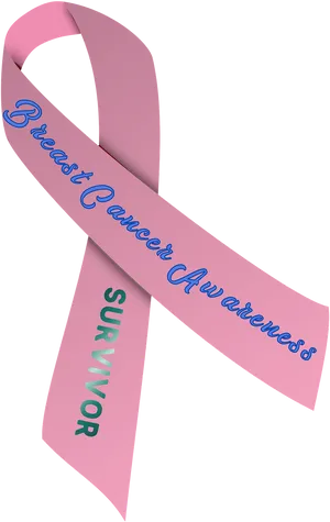 Breast Cancer Awareness Ribbon Survivor PNG Image