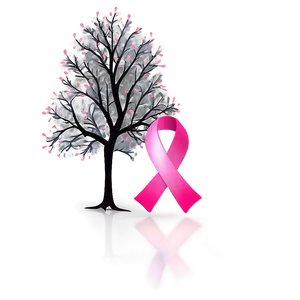 Breast Cancer Pink Ribbon Tree Png Sar PNG Image