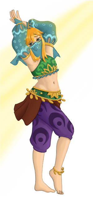 Breath Of The Wild - Breath Of The Wild Link Gerudo Outfit, HD Png Download PNG image with transparent background