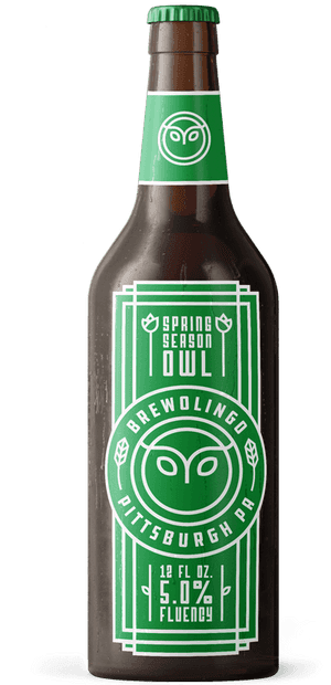 Brewolingo Owl Beer Bottle PNG