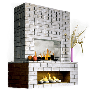 Brick Fireplace Design PNG plj PNG image with transparent background