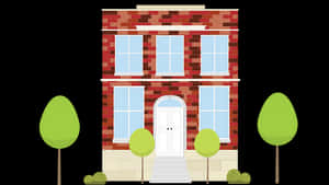 Brick House Vector Illustration PNG image with transparent background