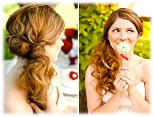 Bridal Hairstyleand Playful Expression PNG Image