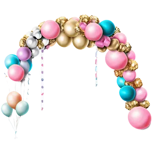 Bridal Shower Balloon Garland Png 06282024 PNG Image