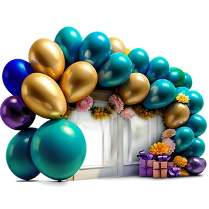 Bridal Shower Balloon Garland Png 06282024 PNG Image