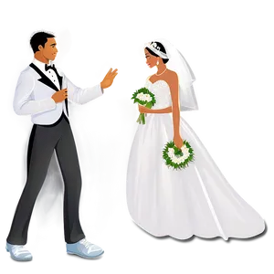 Bride And Groom Outline Png 2 PNG Image