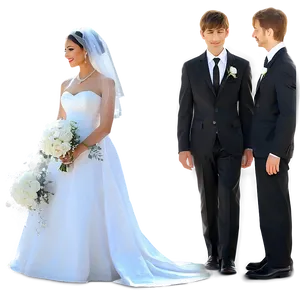 Bride And Groom Outline Png Ydu PNG Image