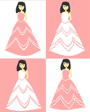 Bride Illustrations Variety Dresses PNG