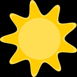 Bright Cartoon Sun Graphic PNG image with transparent background