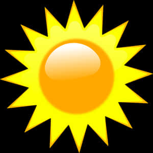 Bright Cartoon Sun Graphic PNG image with transparent background