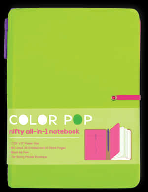 Lime Green Color Pop Notebook PNG image with transparent background