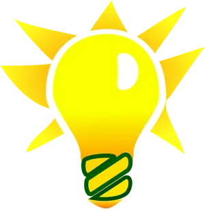 Bright Idea Light Bulb Graphic PNG Image