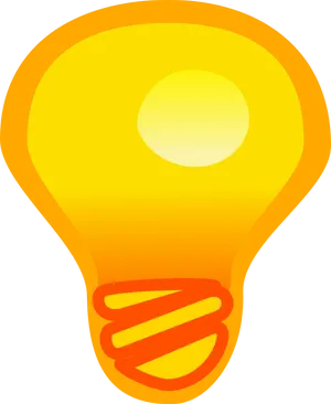 Bright Idea Light Bulb Graphic PNG Image