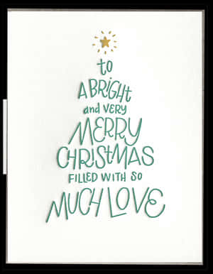 Bright Merry Christmas Card PNG image with transparent background