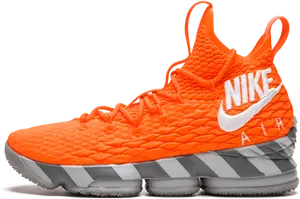 Bright Orange Nike Air Sneaker PNG Image