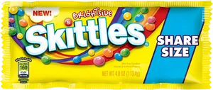 Bright Side Skittles Share Size Packaging PNG Image