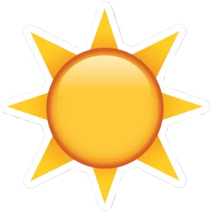 Bright Sun Emoji PNG Image