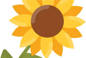 Bright Sunflower Clipart PNG Image