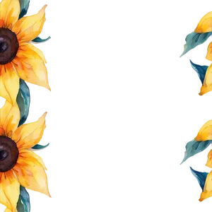 Bright Sunflower Watercolor Painting Png Oge43 PNG Image