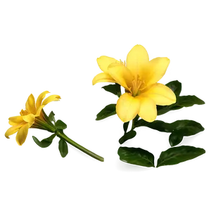 Bright Yellow Flowers Png Ghs PNG Image