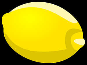 Bright Yellow Lemon Graphic PNG image with transparent background