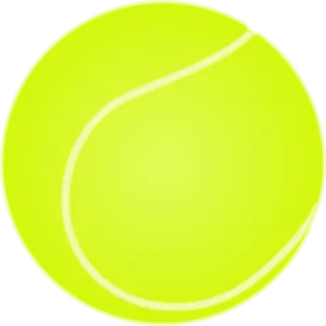 Bright Yellow Tennis Ball PNG Image