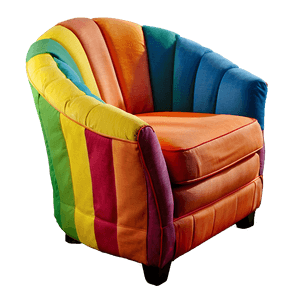 Brightly Colored Armchair PNG otw73 PNG