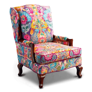 Brightly Colored Armchair PNG qdm PNG image with transparent background