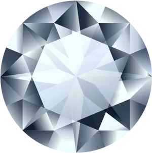 Brilliant Cut Diamond Illustration PNG Image