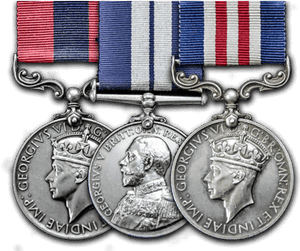 British W W I I Medals PNG image with transparent background