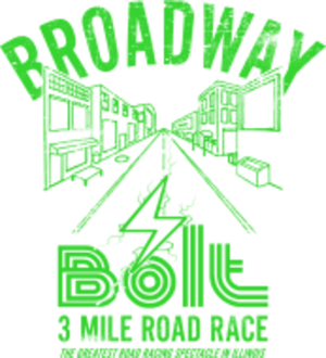 Broadway Bolt3 Mile Road Race Graphic PNG Image