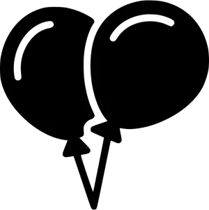 Broken Balloon Outline PNG Image