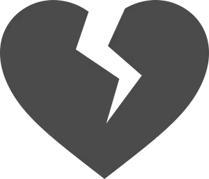 Broken Black Heart Emoji PNG Image