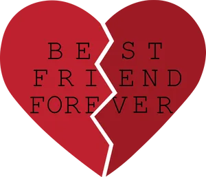 Broken Heart Best Friend Forever PNG Image