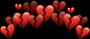 Broken Heart Concept Illustration PNG image with transparent background