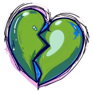 Broken Heart Sketch PNG xya PNG