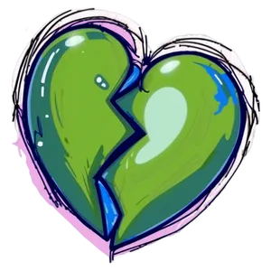 Broken Heart Sketch Png Xya PNG Image