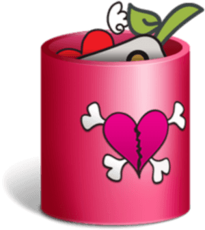 #mq #pink #trash #bin #emoji #emojis #icon - Papelera Kawaii Png, Transparent Png PNG image with transparent background